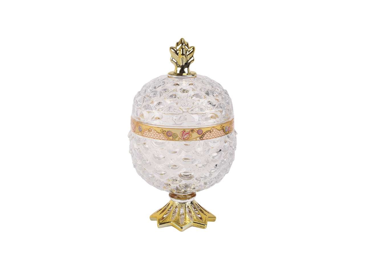 GLASS PINEAPPLE MEDIUM VGC367M CANDY JAR (CAMELIA)